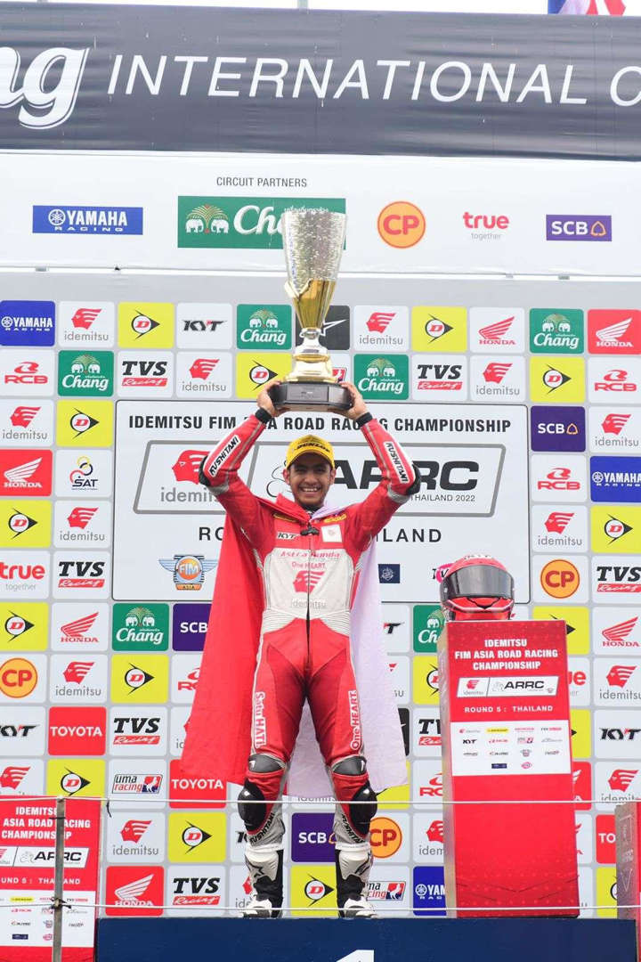 Pebalap Asal Bulukumba Andi Gilang Cetak Sejarah, Jadi Juara Asia SS600 di Thailand